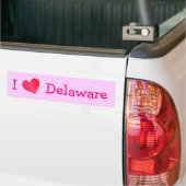 Autocollant De Voiture J'aime le Delaware (Sur camion)