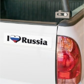 Autocollant De Voiture J'aime le drapeau russe (Sur camion)