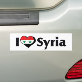 Autocollant De Voiture J'aime le drapeau syrien (En voiture)