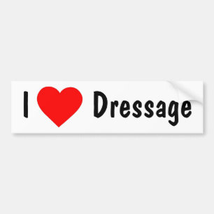 Autocollant De Voiture J'aime le dressage