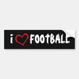 Autocollant De Voiture J'aime le football
