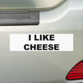 Autocollant De Voiture J'aime le fromage (En voiture)