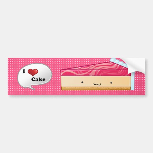 Autocollant De Voiture J'aime le gâteau au fromage (Devant)