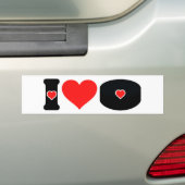 Autocollant De Voiture J'aime le hockey (En voiture)