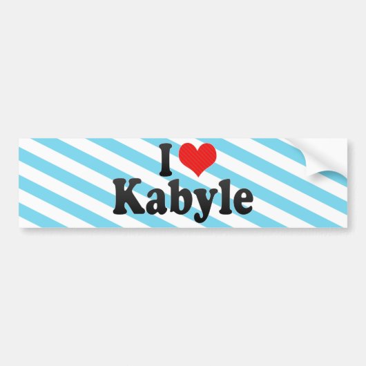 Autocollant De Voiture J'aime le Kabyle (Devant)