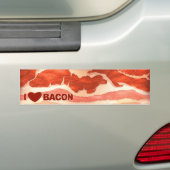 Autocollant De Voiture J'aime le lard (En voiture)