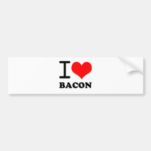 Autocollant De Voiture J'aime le lard