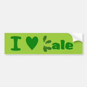 Autocollant De Voiture J'aime le légume/jardinier de chou frisé (chou