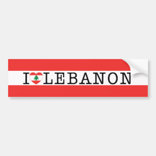 Autocollant De Voiture J'AIME le LIBAN Bumpersticker