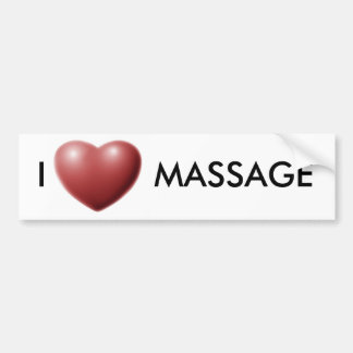AUTOCOLLANT DE VOITURE J'AIME LE MASSAGE