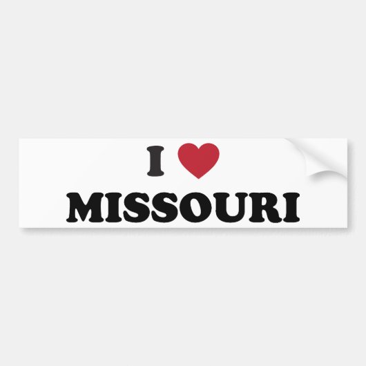 Autocollant De Voiture J'aime le Missouri (Devant)