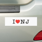 Autocollant De Voiture J'AIME le New Jersey (En voiture)