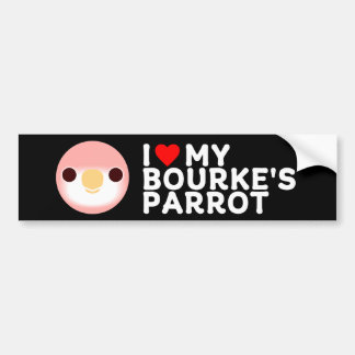 Autocollant De Voiture J'AIME LE PARROT DE MON BOURKE - rubino