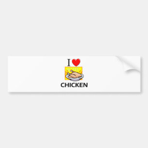 Autocollant De Voiture J'aime le poulet
