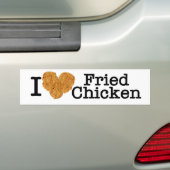 Autocollant De Voiture J'aime le poulet frit (En voiture)