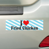 Autocollant De Voiture J'aime le poulet frit (En voiture)