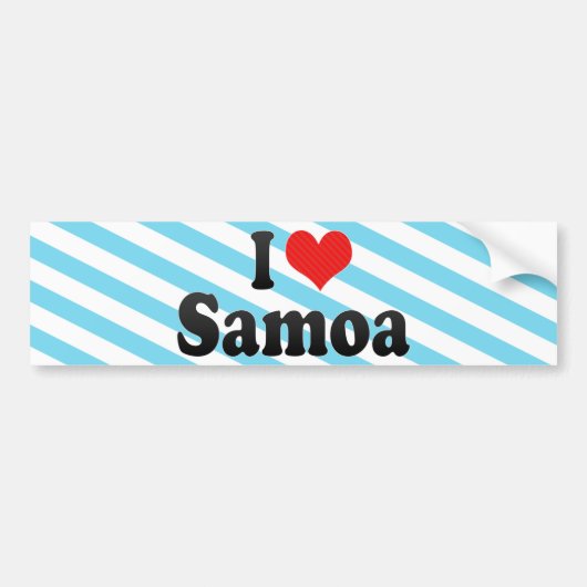 Autocollant De Voiture J'aime le Samoa (Devant)