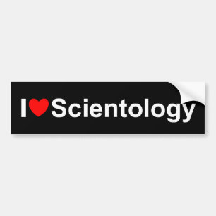 Autocollant De Voiture J'aime le Scientology (de coeur)