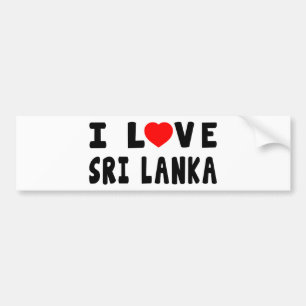 Autocollant De Voiture J'aime le Sri Lanka