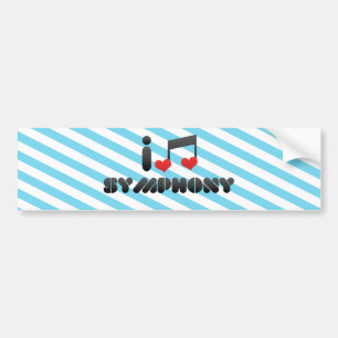 Autocollant De Voiture J'aime le symphonie