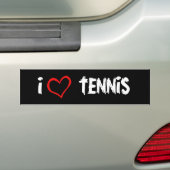Autocollant De Voiture J'aime le tennis (En voiture)