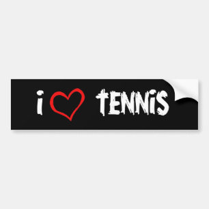 Autocollant De Voiture J'aime le tennis