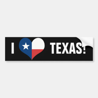Autocollant De Voiture J'aime le Texas