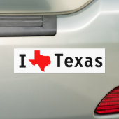 Autocollant De Voiture J'aime (le Texas) le Texas (En voiture)