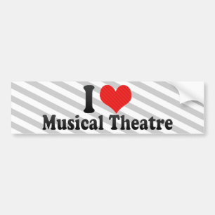 Autocollant De Voiture J'aime le théâtre musical