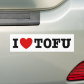 Autocollant De Voiture J'aime le tofu (En voiture)