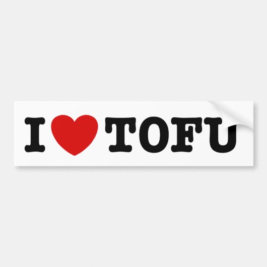 Autocollant De Voiture J'aime le tofu (Devant)
