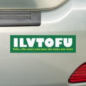 AUTOCOLLANT DE VOITURE J'AIME LE TOFU (En voiture)