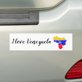 Autocollant De Voiture J'aime le Venezuela (En voiture)