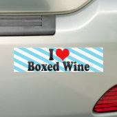 Autocollant De Voiture J'aime le vin enfermé dans une boîte (En voiture)