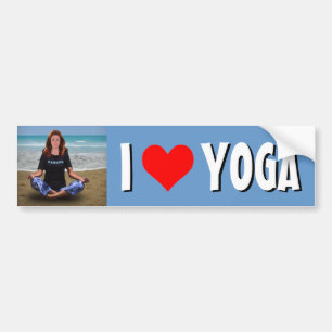Autocollant De Voiture J'aime le yoga