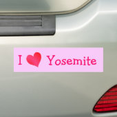 Autocollant De Voiture J'Aime Le Yosemite (En voiture)
