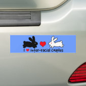 Autocollant De Voiture J'aime les couples Inter-raciaux (En voiture)