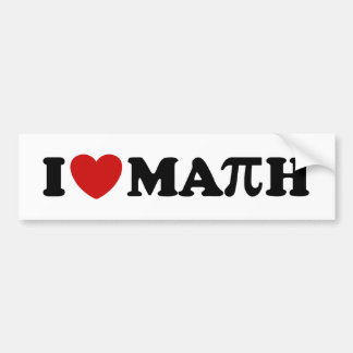 Autocollant De Voiture J'aime les maths