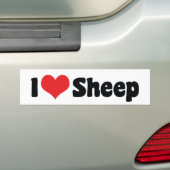 Autocollant De Voiture J'Aime Les Moutons Du Coeur (En voiture)