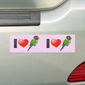 Autocollant De Voiture J'aime les perruches Prune-dirigées (femelles) (En voiture)