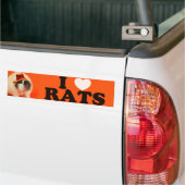Autocollant De Voiture J'aime les rats (en casquette) (Sur camion)