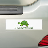 Autocollant De Voiture J'Aime Les Tortues (En voiture)