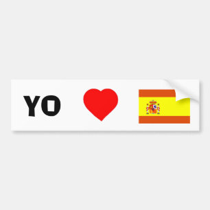 Autocollant De Voiture J'aime l'Espagne