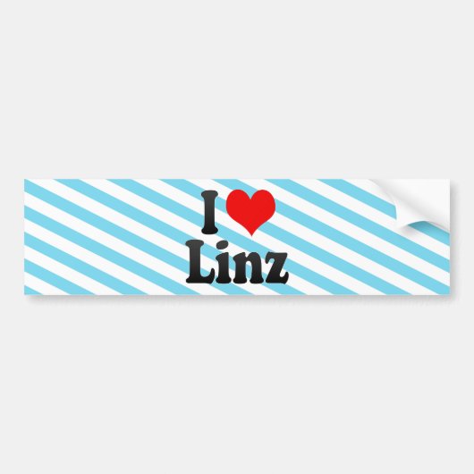 Autocollant De Voiture J'aime Linz, Autriche (Devant)