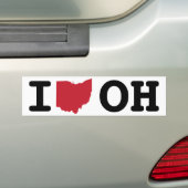 Autocollant De Voiture J'aime l'Ohio (En voiture)