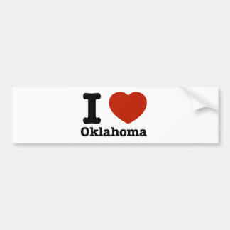 Autocollant De Voiture J'aime l'Oklahoma