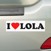 Autocollant De Voiture J'aime Lola (En voiture)
