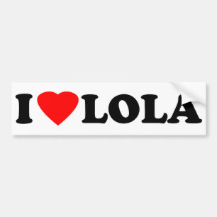 Autocollant De Voiture J'aime Lola
