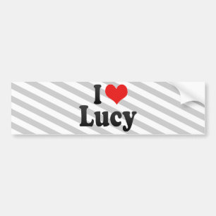 Autocollant De Voiture J'aime Lucy