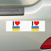 Autocollant De Voiture j'aime l'ukraine (En voiture)